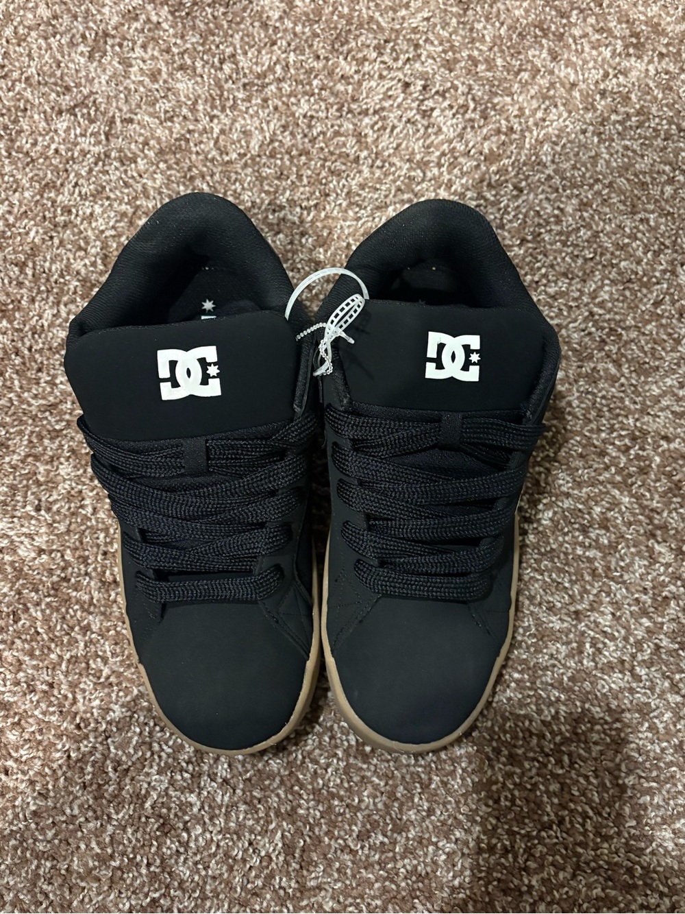 DC Women's Black Skate Sneakers with Gum Outsole